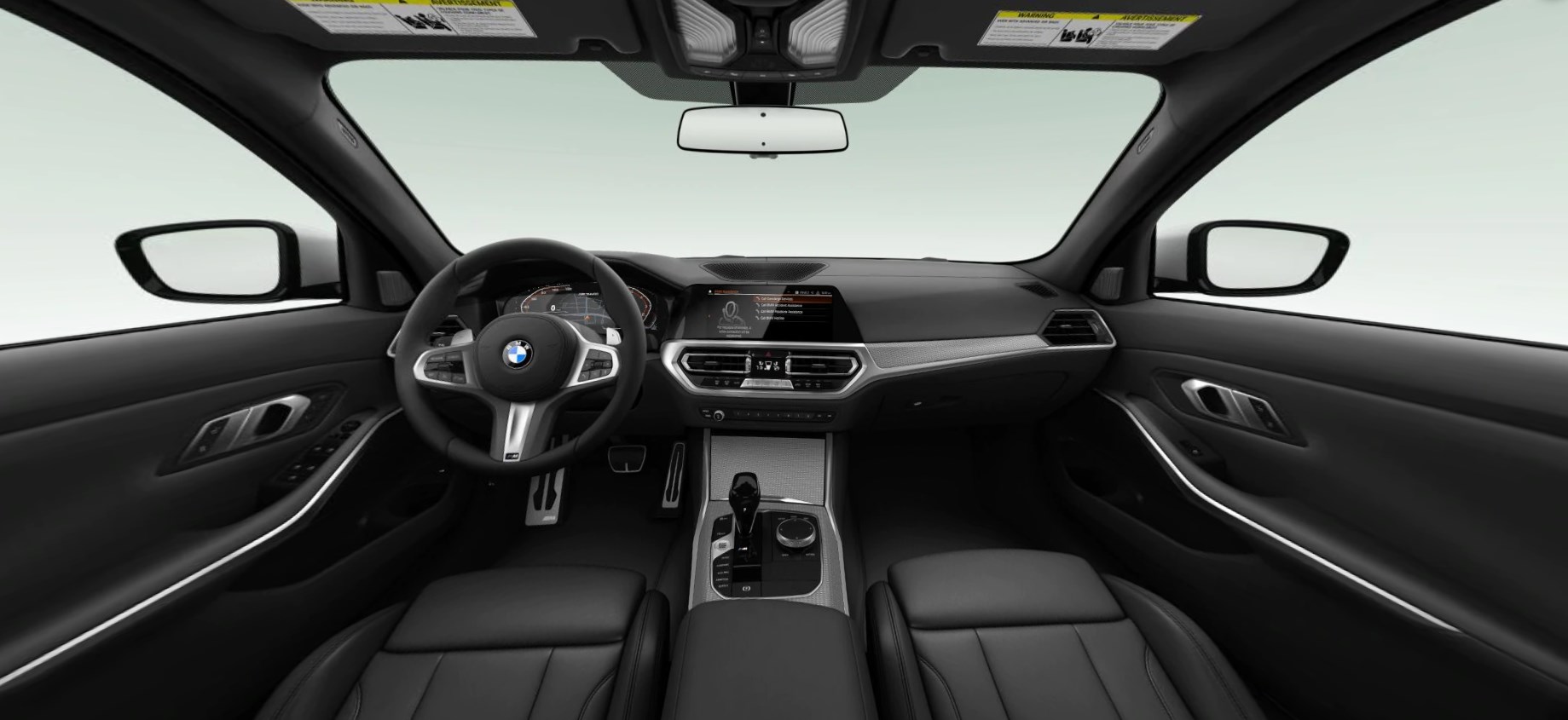 2020 BMW M340i Sedan Front Interior Black Picture 2020 BMW M340i Sedan Front Interior Black Picture